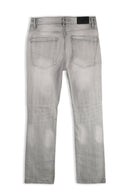 Gray jeans on a white background By Fresh N Fitted