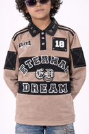 Elite Denim Kids 'Eternal Dreams' Polo Shirt in Brown