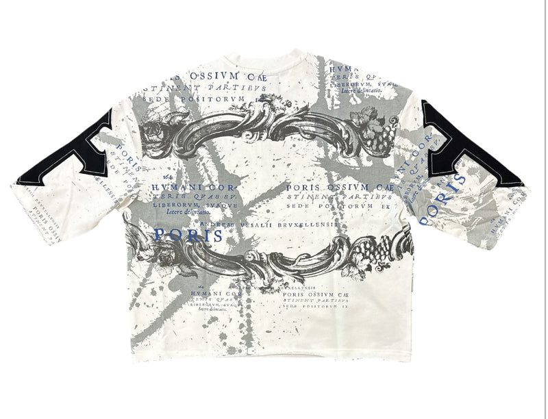 Publik 'Cross Patch' Cropped Oversized T-Shirt (Off White) KF2533 - FRESH N FITTED