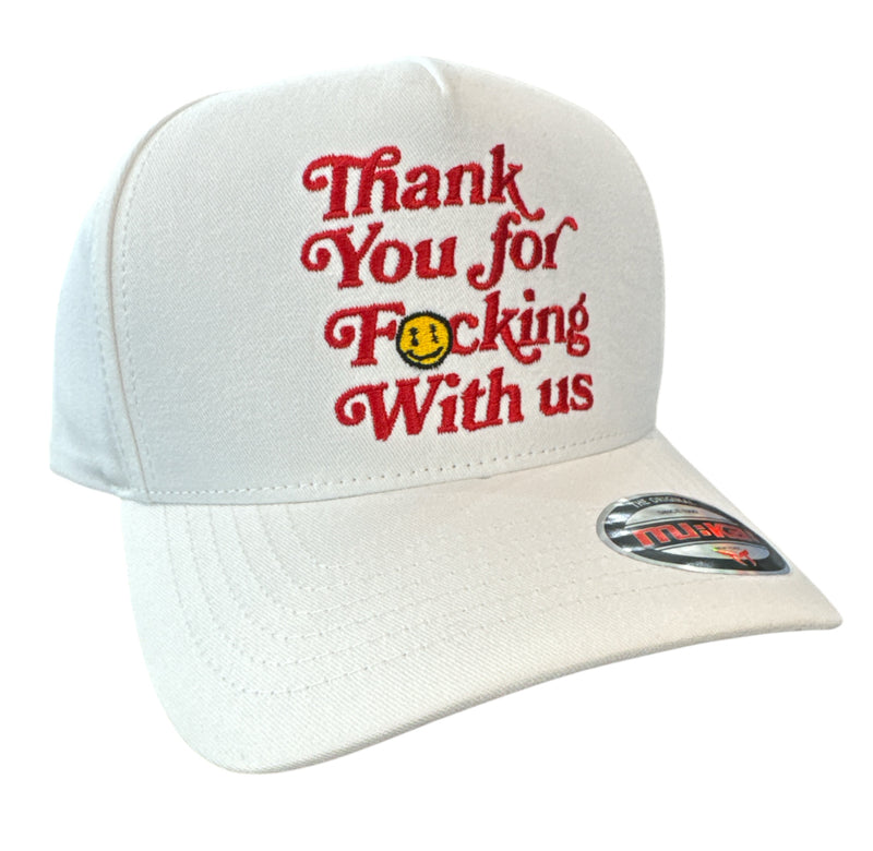 MUKA 'Thank You' Snapback Hat (White) S4476