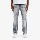 Copper Rivet 'Cross Hatch' Flare Denim (Grey) 533017