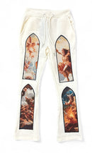 Black Pike Kids 'Renaissance' Stacked Sweatpants (Natural) FB2537SK