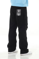 Stylo Black Buckled Baggy Cargo Denim (Black) – VTR-3