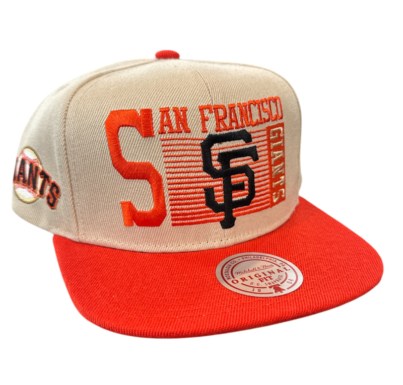 Mitchell & Ness 'San Francisco Giants' MLB Speed Zone Snap Back Hat (Off White) HHSS7558