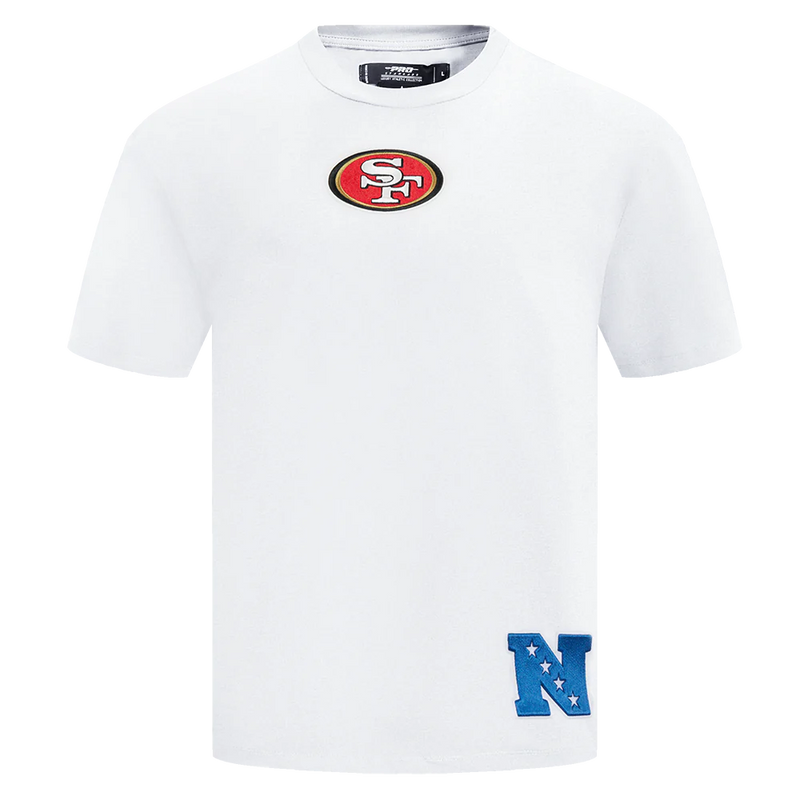 Pro Standard 'San Francisco 49ers Wingspan' Drop Shoulder T-Shirt (White) FS41410470 - FRESH N FITTED