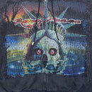 Rare Peace 'SOS' Oversized Rhinestone Cropped Hoodie (Dark Grey) RK5032 - FRESH N FITTED