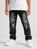 Evolution Kids Wild Tiger Distressed Ripple Denim (Washed Black) EV-33319K