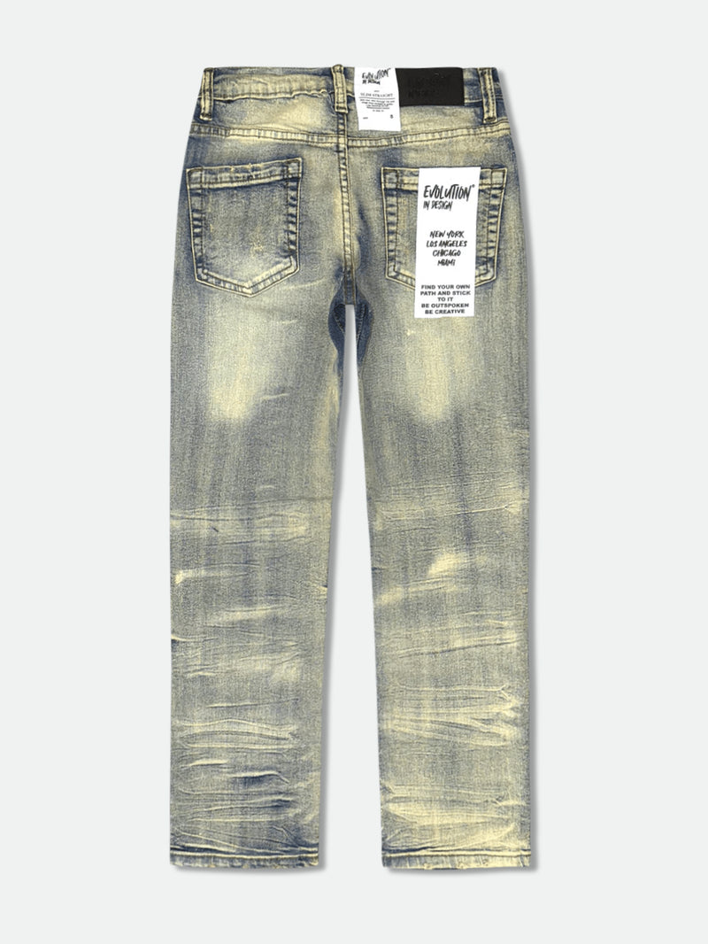 Evolution Kids 'Marked' Slim Straight Denim (Lt.Tint) EV-330245K - FRESH N FITTED