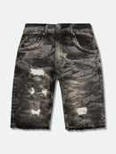 Evolution 'Wild Tiger' Denim Shorts (Washed Black) EV-22278 - FRESH N FITTED
