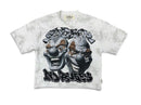 Men's BKYS ‘Sinner Club’ Cropped Rhinestone T-Shirt in White