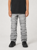 FWRD Kids Distressed Frayed Stacked Denim (Gray) – FW-330347K