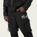 Smoke Rise 'Utility' Stacked Windbreaker Pants (Black) WP26S483
