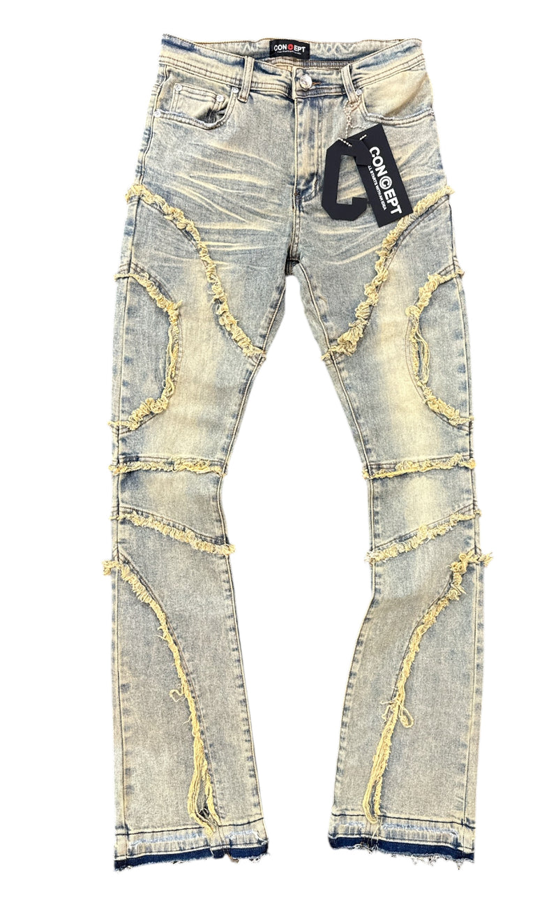 Concept LA 'Enzo' Stacked Jeans (Vintage Blue) J-044 - FRESH N FITTED