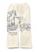 Highly Undrtd Kids 'Divine' Stacked Joggers (Ivory) UF5203K