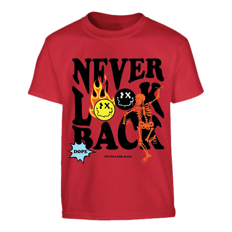 3FORTY Kids 'Never Look Back' T-Shirt (Red) - FRESH N FITTED