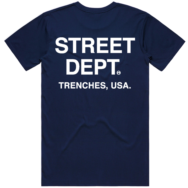 PG Apparel 'Street Dept' T-Shirt (Navy Blue) STDPT100 - FRESH N FITTED