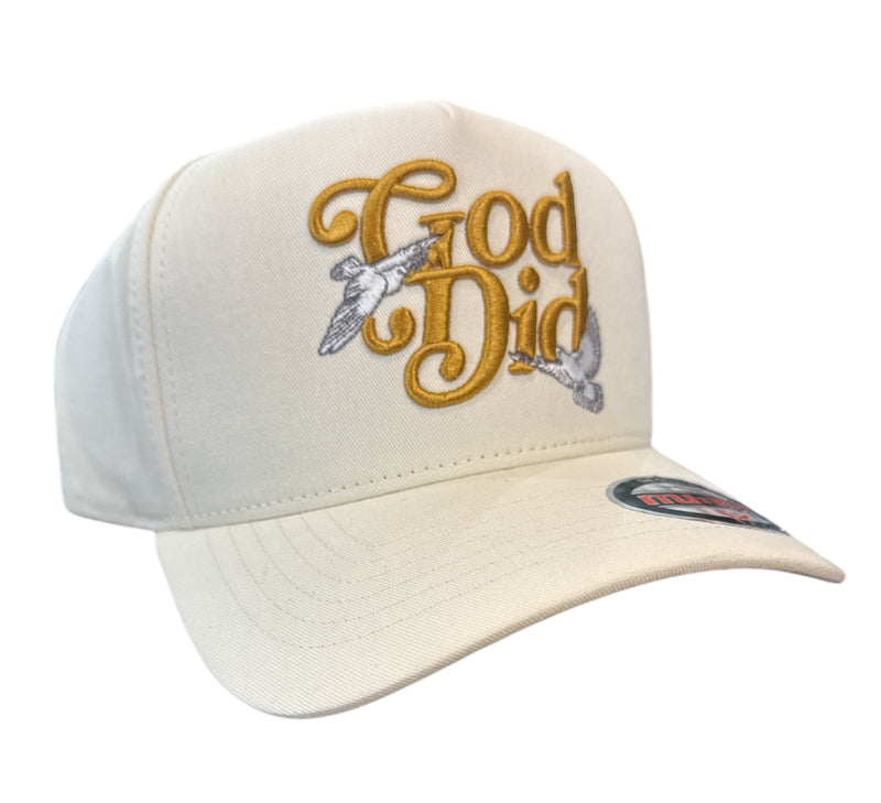 MUKA 'God Did' Snapback Hat (Ivory) S4448 - FRESH N FITTED