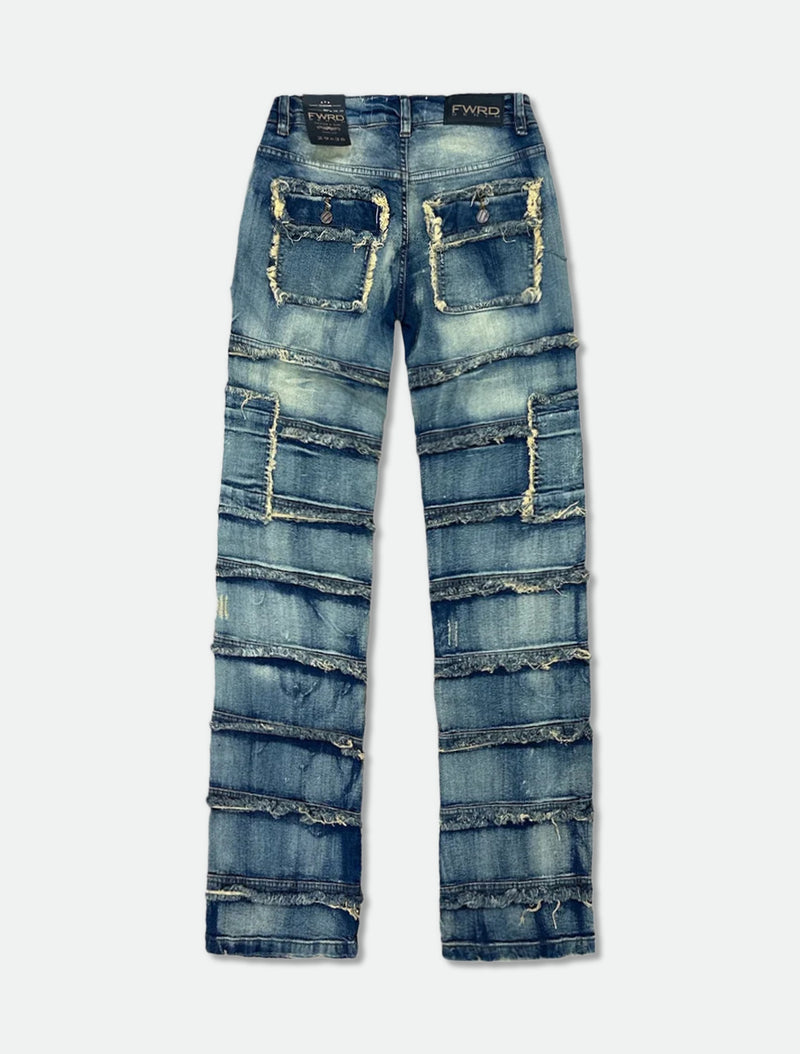 FWRD 'Patchwork True Stacked Denim' FW-33958 (Lt. Tint)