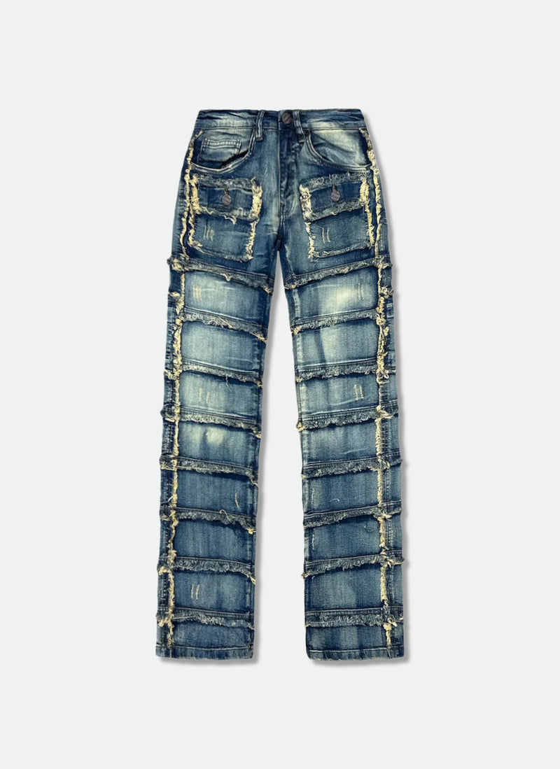 FWRD 'Patchwork True Stacked Denim' FW-33958 (Lt. Tint)