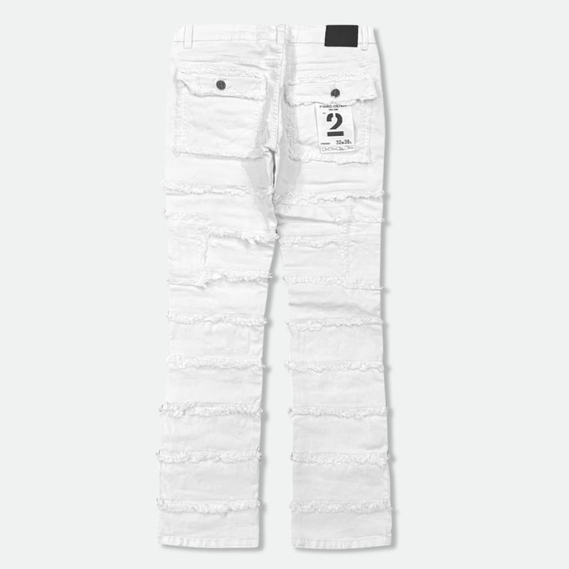 FWRD 'Static Layer Twill Stacked Denim' FW-330044 (White)