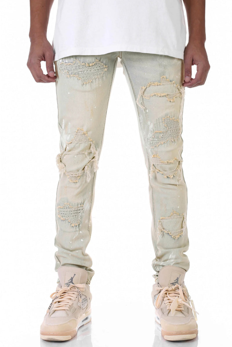 KDNK Rip and Repair Denim (Tinted Blue) KND4485 - FRESH N FITTED
