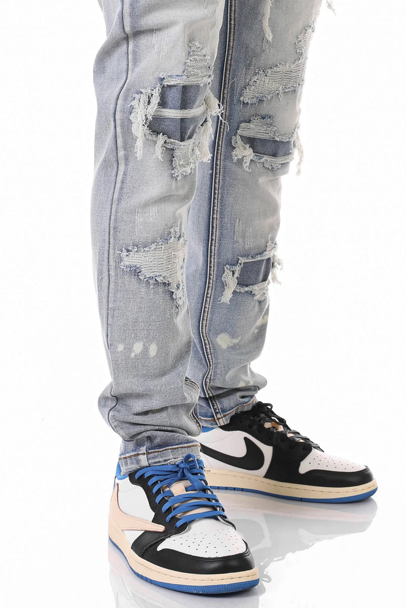 KDNK Rip and Repair Denim (M. Blue) KND4485 - FRESH N FITTED