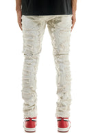 KDNK 'Symmetrical Patched' Jeans (Cream) KNB3317 - FRESH N FITTED