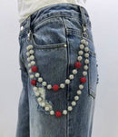 Kind Red 'Rhinestone' Pocket Chain (Silver/Red) - FRESH N FITTED