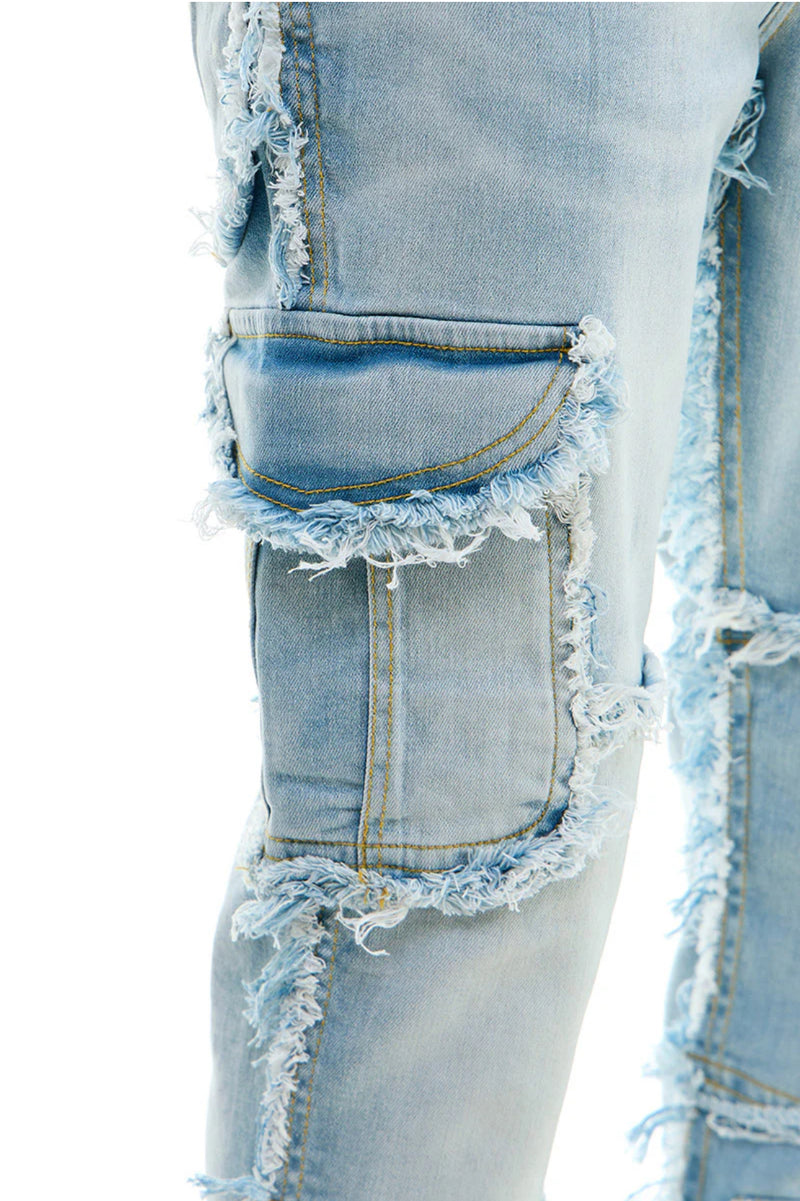 KDNK 'Cargo Skinny'  Denim KND4630 (Blue) - FRESH N FITTED