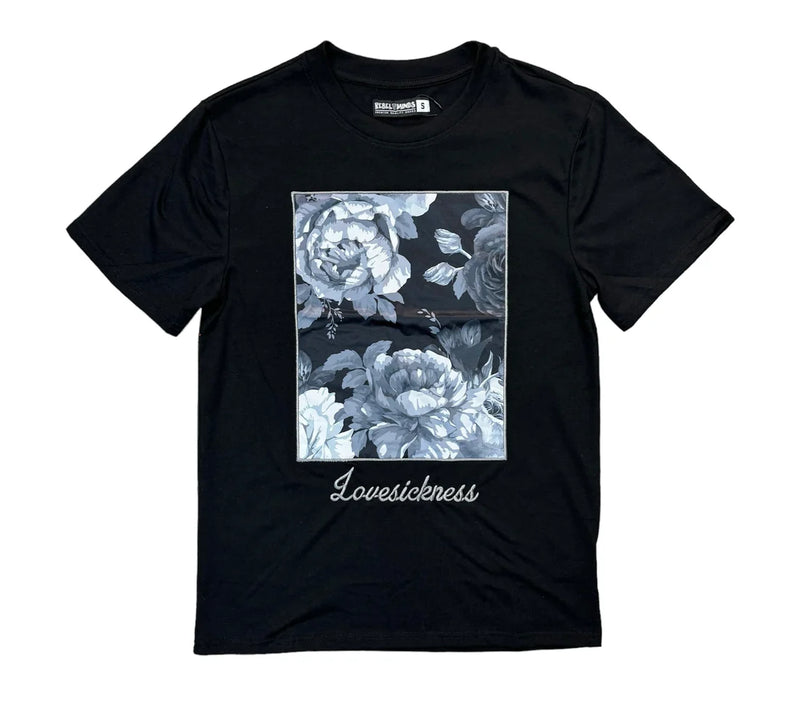 Rebel Minds 'Vintage Rose' T-Shirt (Black) 141-173 - FRESH N FITTED