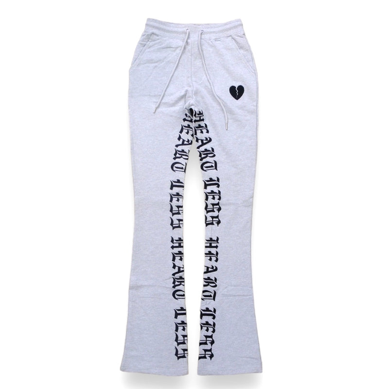 Focus 'Heartless' Stacked Sweatpants (Grey) - FRESH N FITTED