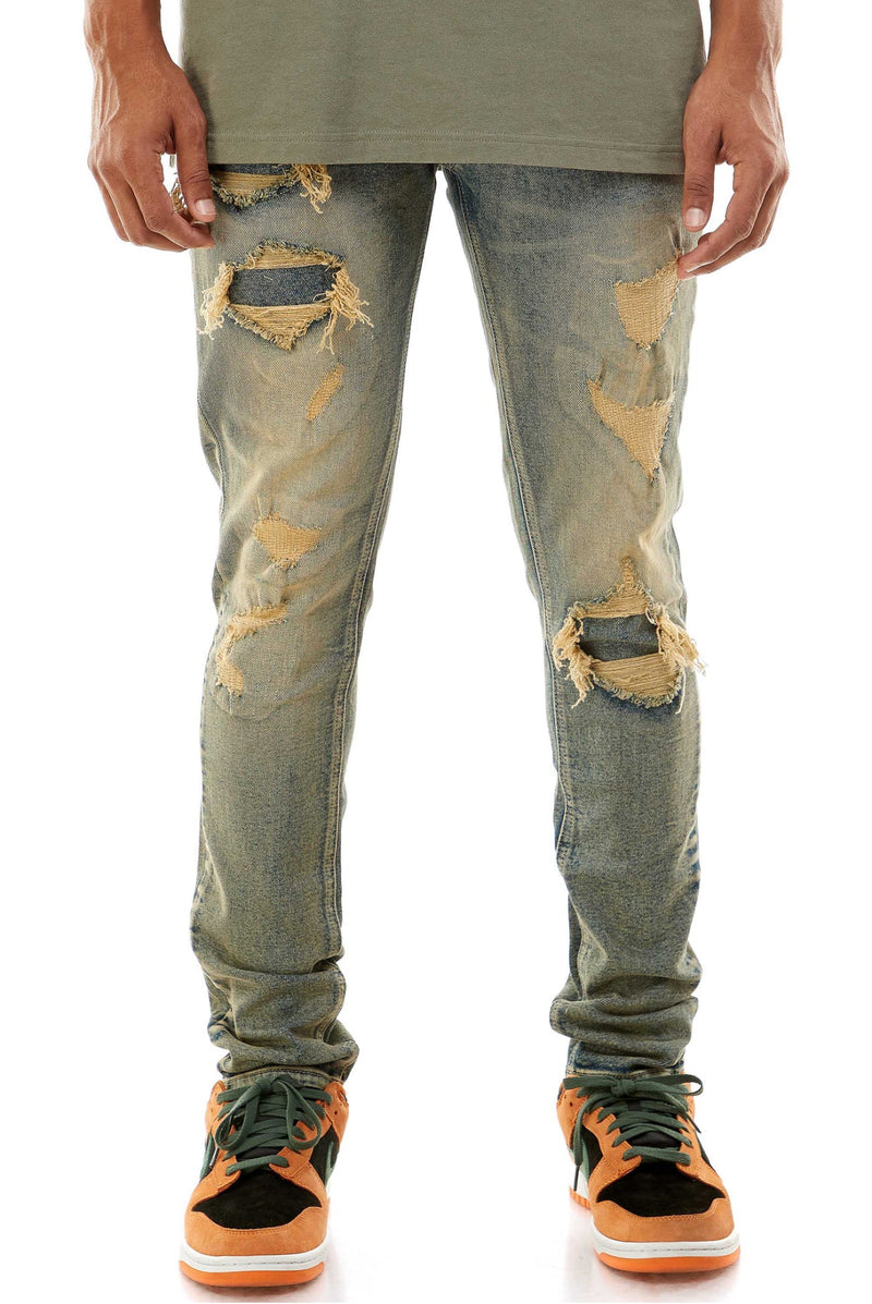 KDNK Rip and Repair Denim (Blue) KND4525 - FRESH N FITTED
