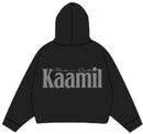 KML 'PEACE’ Cropped Hoodie (Black) - FRESH N FITTED