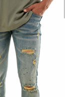 KDNK 'Splatter V2' Denim KND4530 (Blue) - FRESH N FITTED