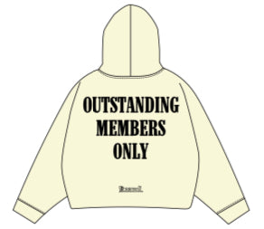 KML 'ZE' Cropped Hoodie (Cream) - FRESH N FITTED