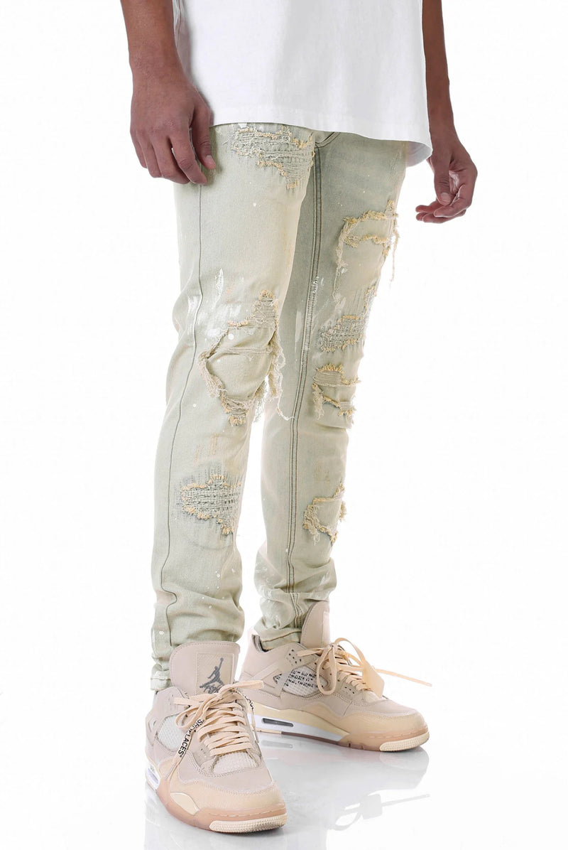 KDNK Rip and Repair Denim (Tinted Blue) KND4485 - FRESH N FITTED