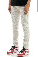 KDNK 'Symmetrical Patched' Jeans (Cream) KNB3317 - FRESH N FITTED