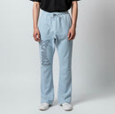 Black Pike Fearless Rhinestone Stacked Sweats (Lt.Blue) FB2530S