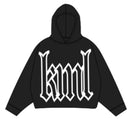 KML 'LOGO’ Cropped Hoodie (Black) - FRESH N FITTED