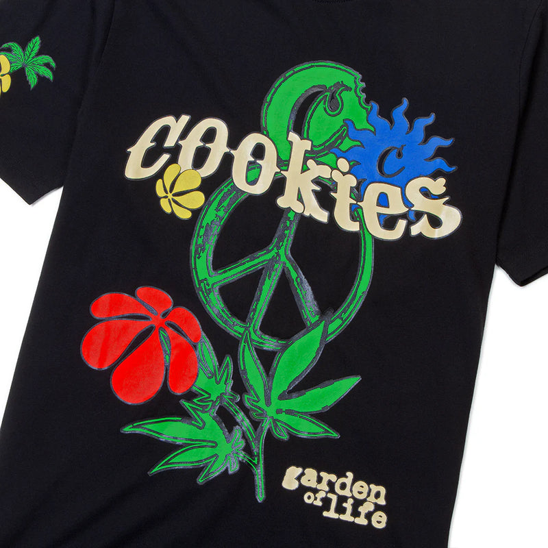 Cookies 'Garden Of Life' Knit 2 With Puff Print T-Shirt (Black) CM243KST04 - FRESH N FITTED