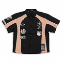 Crafted Nylon Track Suit Button Up (Black) CR577