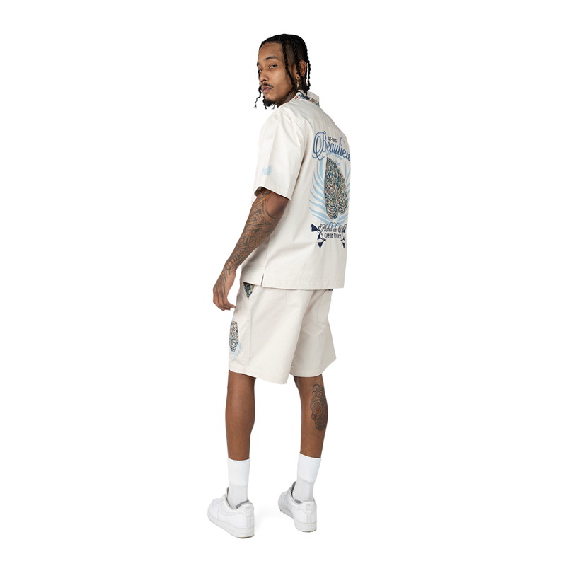 Smoke Rise 'Coeur Riviera' Twill Shorts (Chalk) WS25295 - FRESH N FITTED