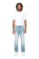 Smoke Rise 'Vintage Washed' Stacked Flare Denim (Adonis Blue) JP24702 - FRESH N FITTED