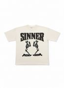 FWRD 'Skeleton Sinner' Crop T-Shirt (Natural Gold) FW-180822E