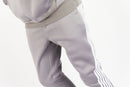 Rebel Minds 'Five Stripes' Stacked Sweatpants in Grey W/White