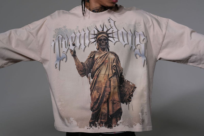 Stray 'Rotten City Of Dreams' Cropped T-Shirt (Bone) ST1374 - FRESH N FITTED