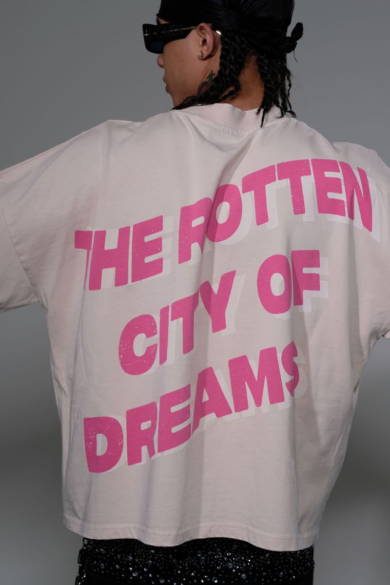 Stray 'Rotten City Of Dreams' Cropped T-Shirt (Bone) ST1374 - FRESH N FITTED