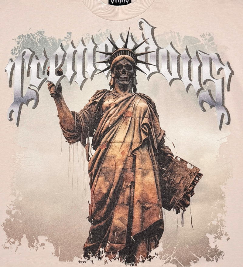 Stray 'Rotten City Of Dreams' Cropped T-Shirt (Bone) ST1374 - FRESH N FITTED