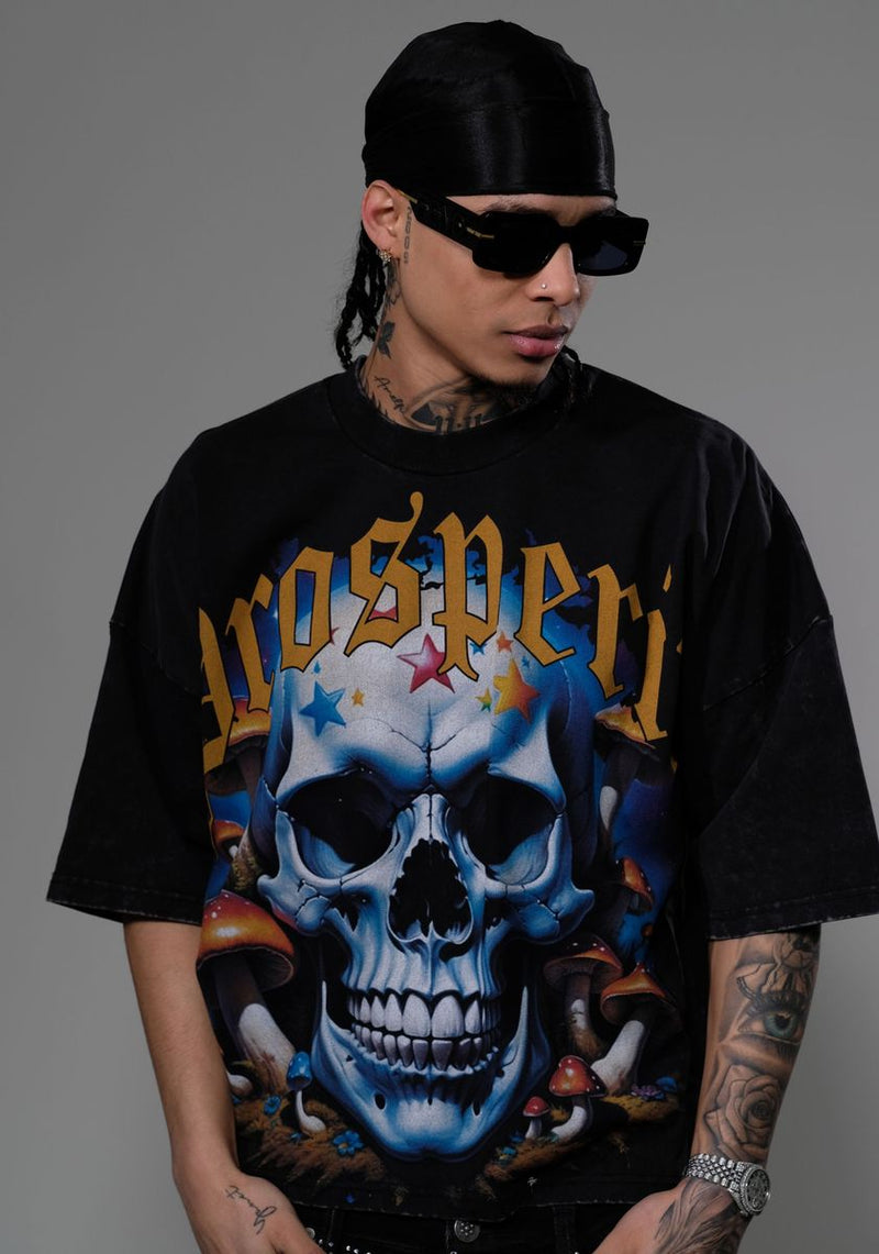 Stray 'Prosperity' Cropped T-Shirt (Black) ST1357 - FRESH N FITTED