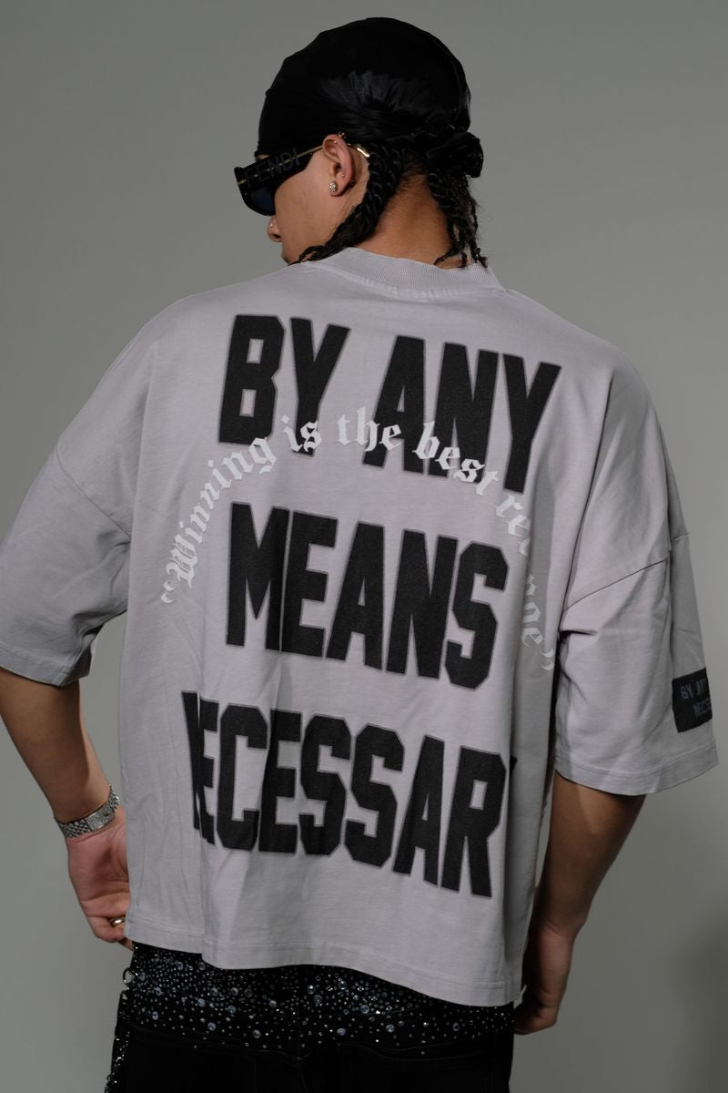 Stray 'Revenge' Cropped T-Shirt (Grey) ST1360 - FRESH N FITTED
